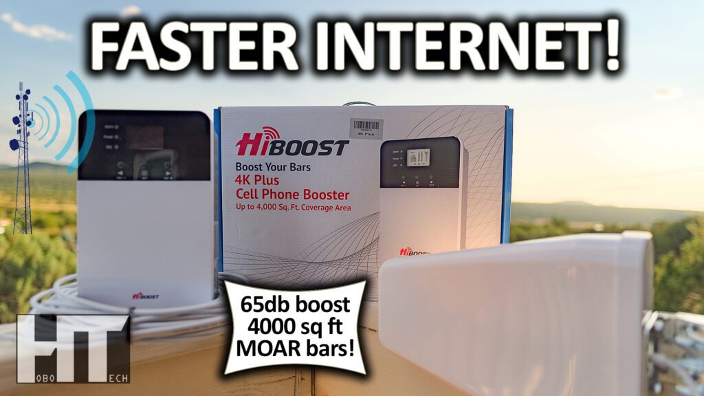 HIGH POWER 4G Signal Booster! HiBoost 4K Plus 4G LTE Cell Phone Hotspot
