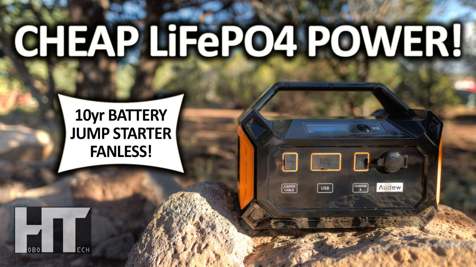 Audew 300wh LiFePO4 SILENT Solar Generator JUMP STARTER Portable Power